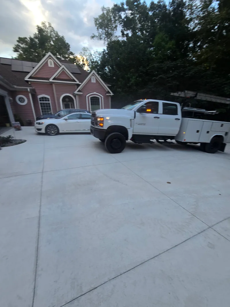 Completed driveway surface
