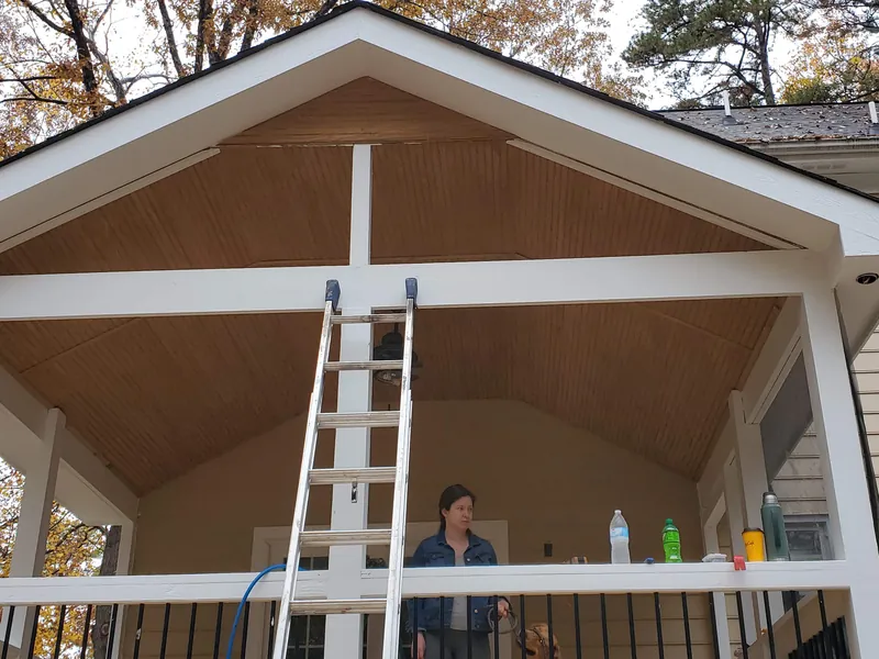 Covered deck structure