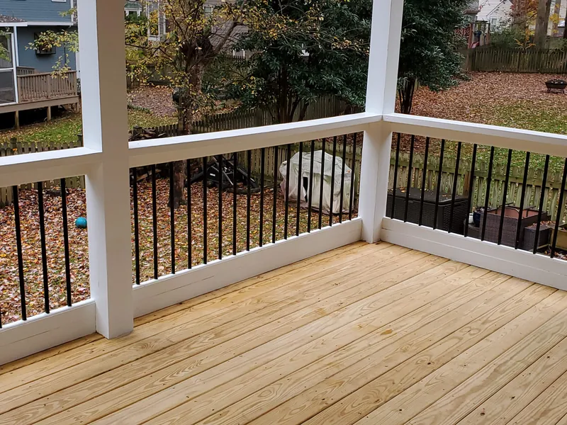 Deck railing installation