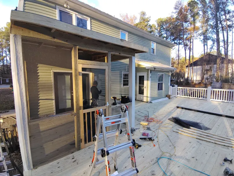 Screened porch exterior view