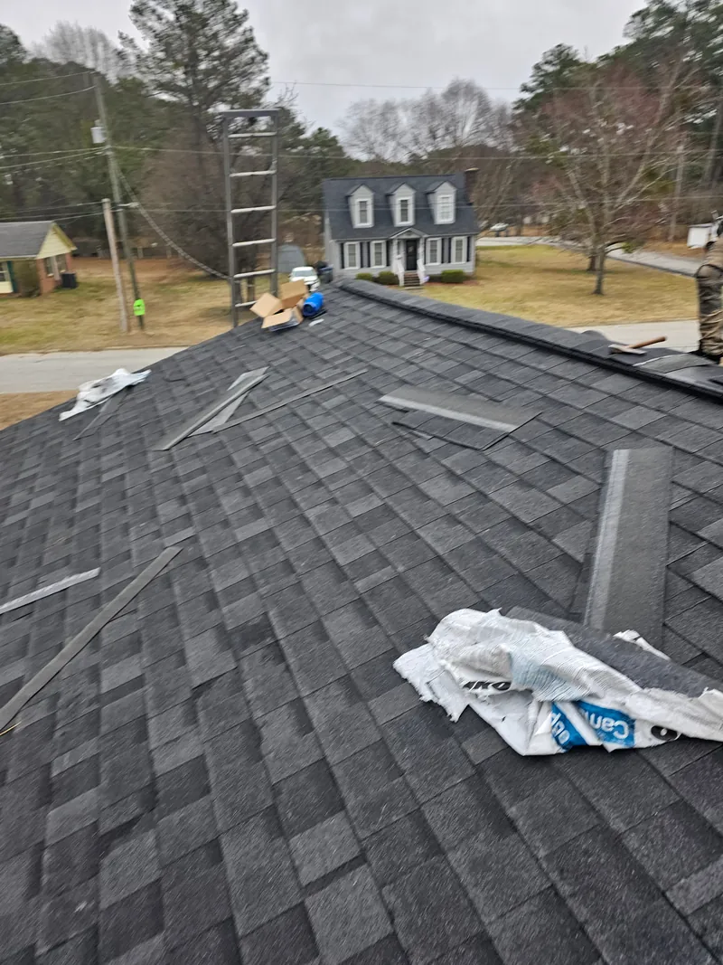 Ridge cap finishing detail