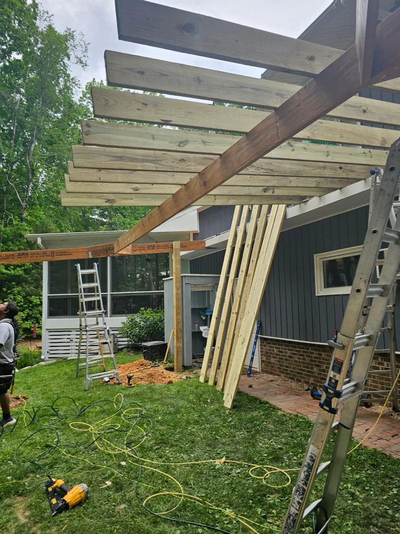 Carport framing construction