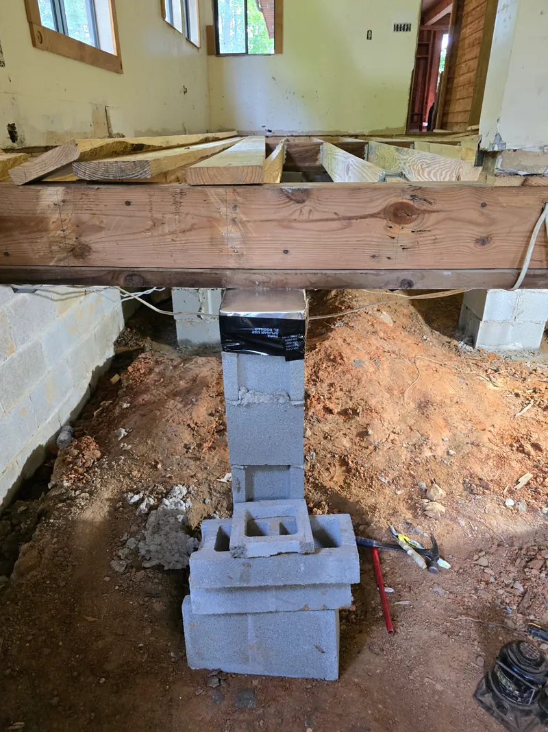 Foundation support jack installation