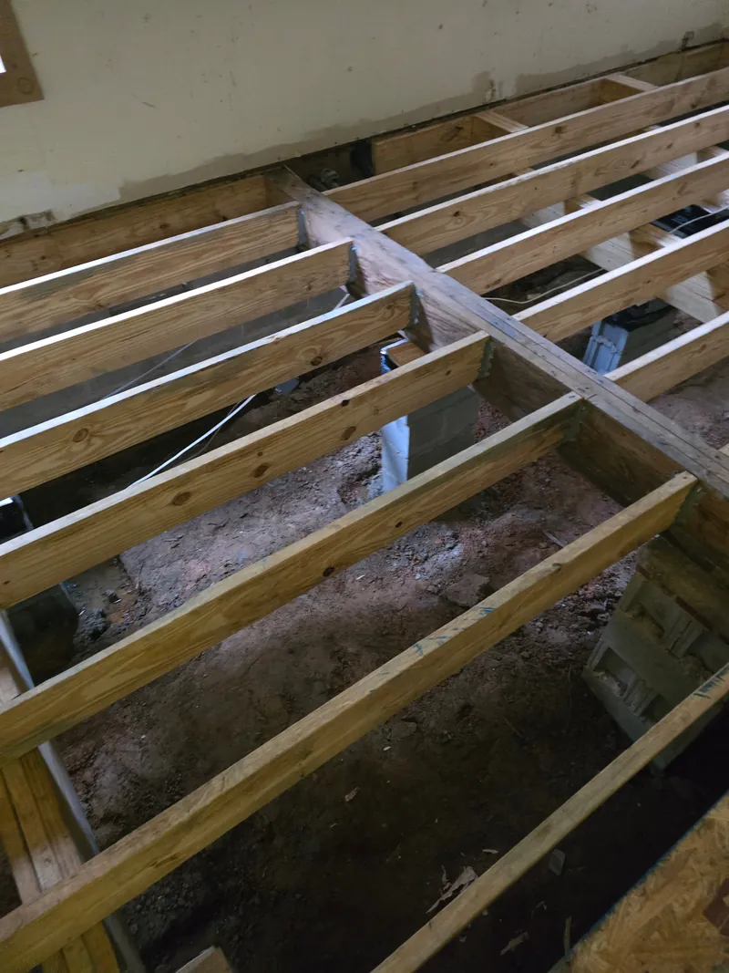 New structural joists installation