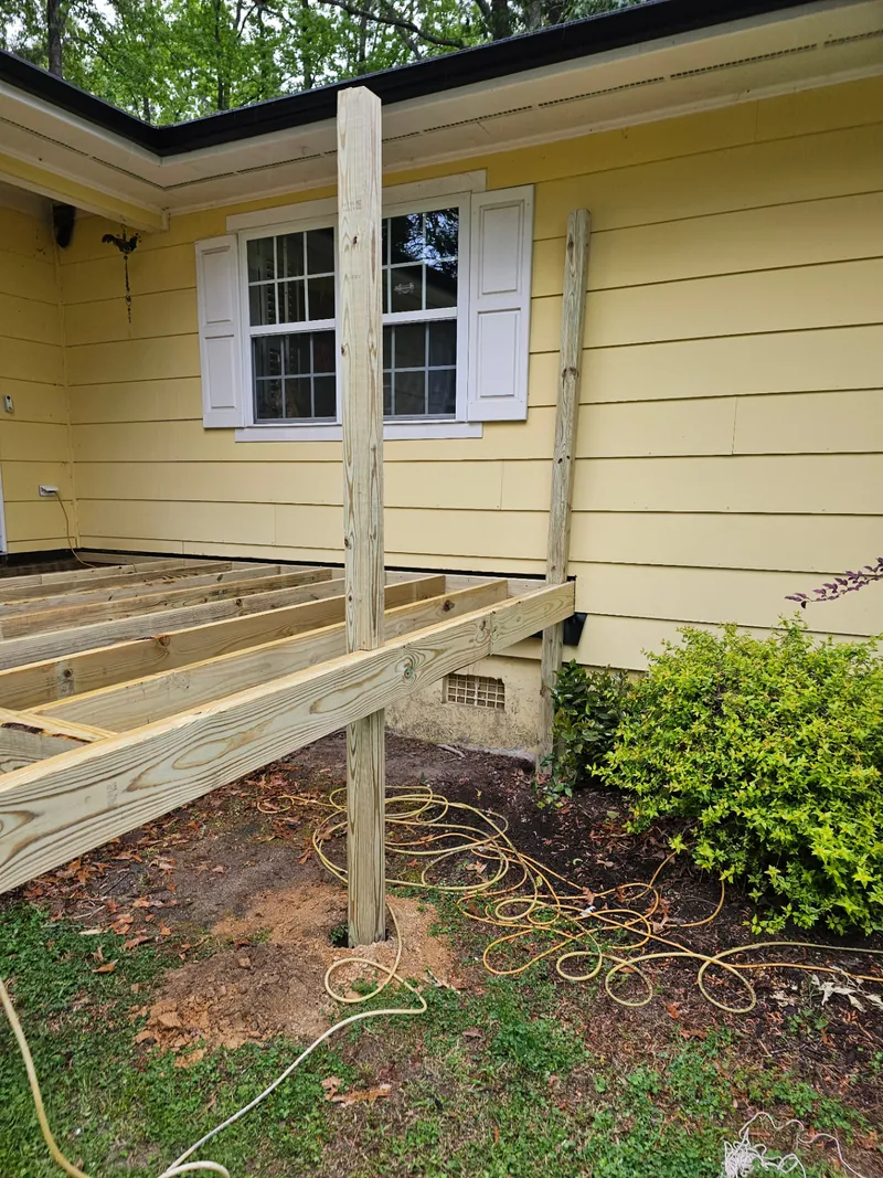 Deck post installation