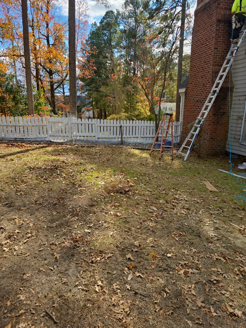 Fence repair and cleanup