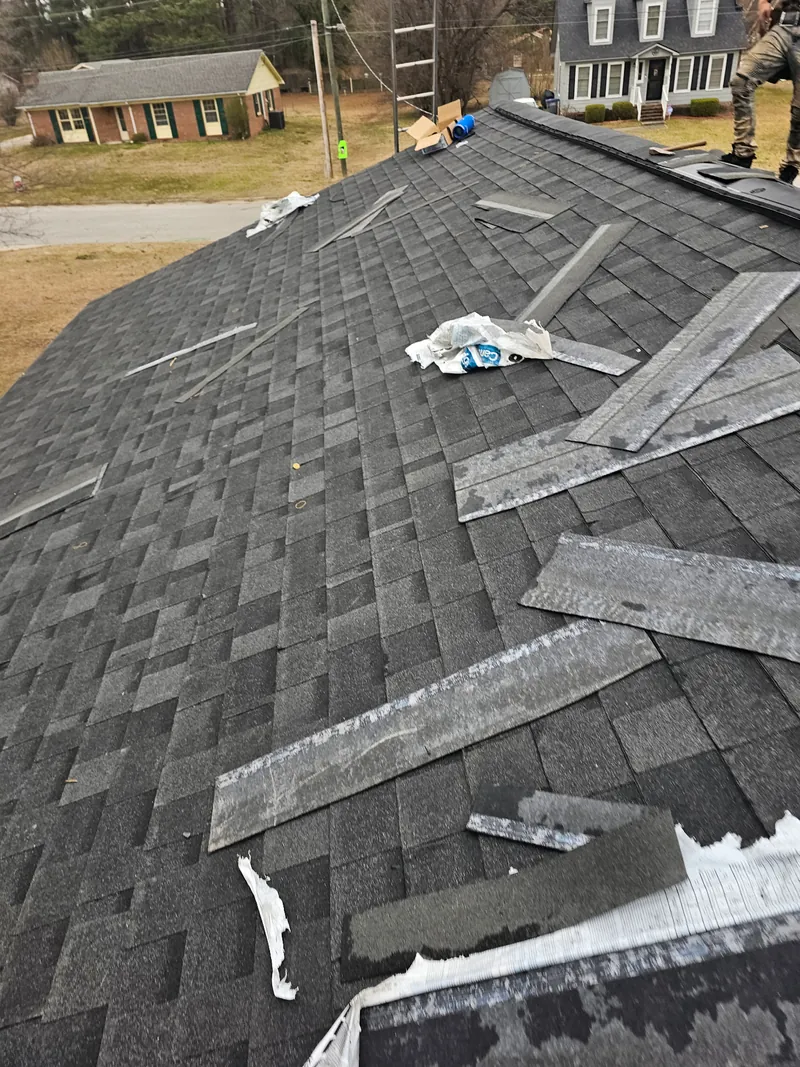 Roof tear-off and deck inspection
