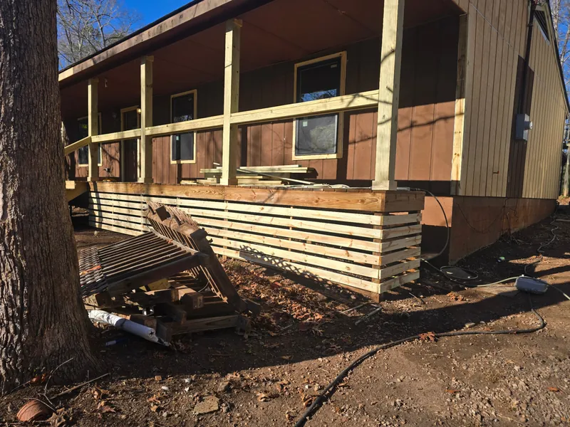 Porch skirting installation