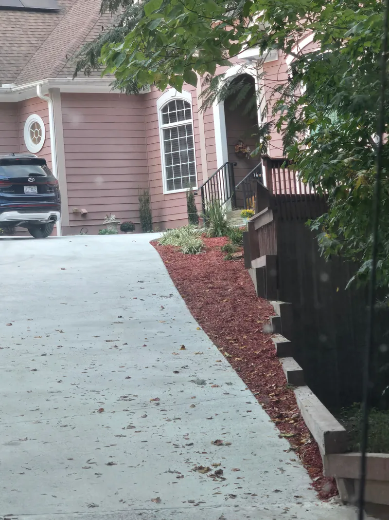 Driveway slope view