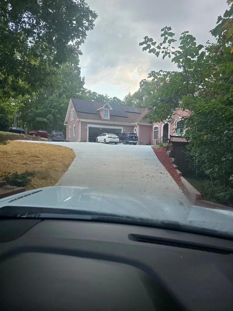 Driveway view from vehicle