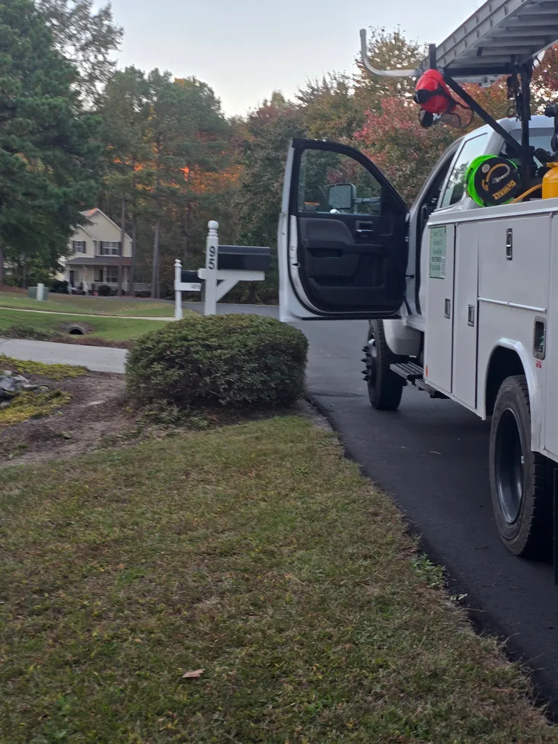 Service truck on site